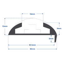 Gunwale Boat Trim PVC or Aluminium 38mm