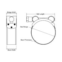 Tridon TTBS Hose Clamps T-Bolt All Stainless Steel (Box of 5 or 10)