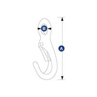 Snap Hook Fixed Eye S/S