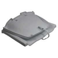 Explorer Folding Unpadded Boat Seat Grey