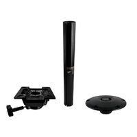 Black Plug-In Seat Pedestal with Swivel Top