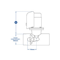 Quick BTQ185 Bow or Stern Thruster with Electric DC Motor & Single Propeller for 8m-15m Boats