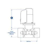 Quick BTQ185DP Bow or Stern Thruster with Electric DC Motor & Double Propellers for 8m-15m Boats