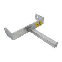 Galvanised Roller Bracket with Single Stem