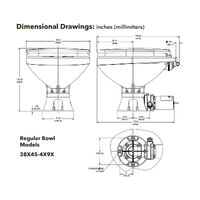Jabsco Quiet Flush E2 Toilet Fresh Water Regular Bowl