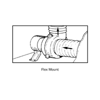 Extra Heavy Duty Blower Flex Mount 100mm 12V or 24V