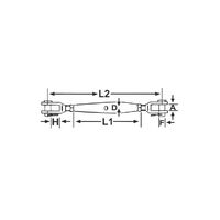Rigging Screw - Stainless Steel Jaw and Jaw