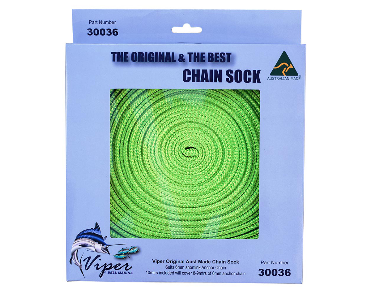 Viper Pro Chain Sock Fluro Green - packaging