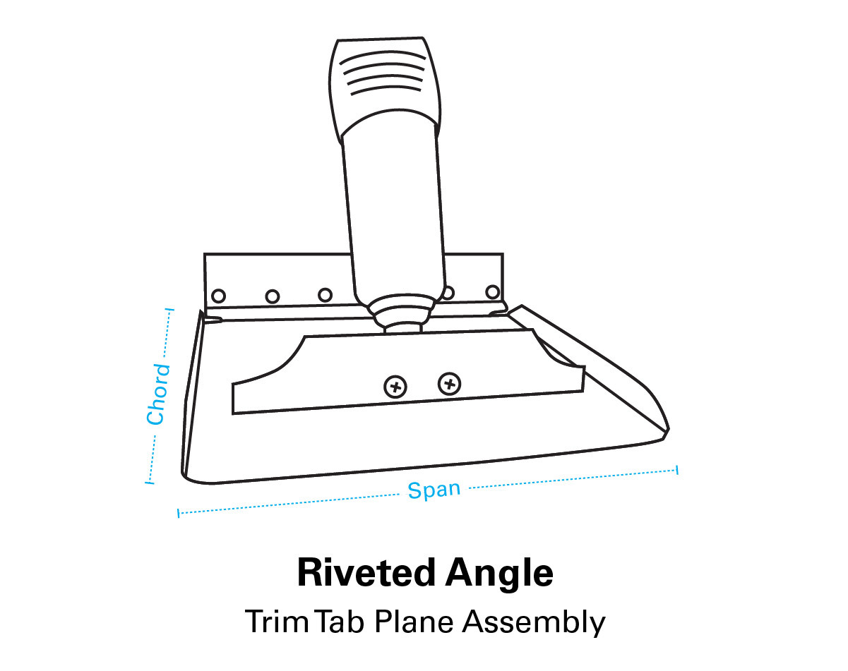 Riveted Angle Trim Tab Plane (Span x Chord)