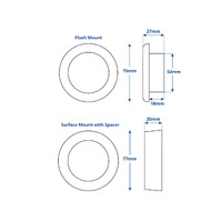 Narva LED 1W Courtesy Light with Off/On Switch