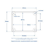 Water Resistant Wave Switch Panel 3 Gang with LEDs & Dual USB Charger