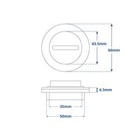 Drain Bung and Base Aluminium Weld-On 1-1/2’’ UNF Thread Acetal Plug