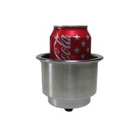 Brushed Stainless Steel Drink Holder with Drain