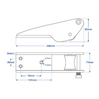 Bow Roller 316 Grade Stainless Steel 246x85mm