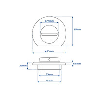 Weld-On Aluminium Drain Bung Complete with Plastic Bung 