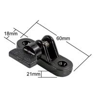 Canopy Deck Mount w/Screw Black - Plastic