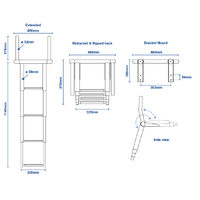 Ladder Above Platform Telescopic with Grab Handles 4 Step