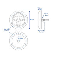 Bluefin LED Piranha P3 Underwater Boat Light Bronze Base Diamond White