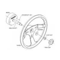 Steering Wheel 3 Spoke 350mm Black