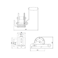 Atlantic Cadet Trailer Winch 300kg 3:1 with Webbing Strap