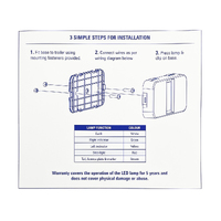 LED Submersible Trailer Lamp Left & Right 12v