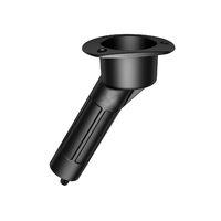 Beerocket Rod and Cup Holder with Oval Head Black Plastic 30deg