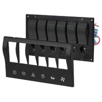 Narva LED 6-Way Switch Panel with Fuse or Circuit Breaker Protection