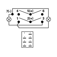 LED Illuminated Sealed Rocker Switches without Actuator Cover ON/OFF/ON