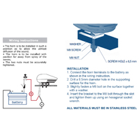Marine Horn with Support Bracket Mount 12V