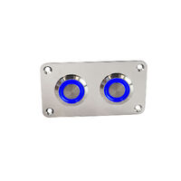Stainless Steel Strip Switch Panels with Blue LED On/Off Switches