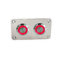 Stainless Steel Strip Switch Panels with Red LED On/Off Push Button Switches