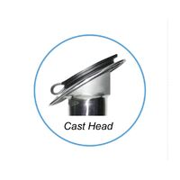 Stainless Steel Cast Head Rod Holders