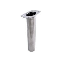 Stainless Steel Flush Mount Rod Holder - Straight or Angled Head