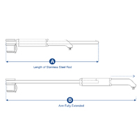 Bomar Replacement Riser Arms for Low and High Profile Hatches