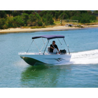Oceansouth Bimini 3 Bow Aluminium Frame Blue or Grey Top Length 1.83m