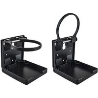 Folding Plastic Drink Holder Adjustable with Flip-Up Ring
