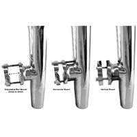 Rod Holder Stainless Steel Adjustable Rail Mount