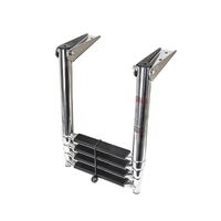 Above Platform Telescopic Ladder with Moulded Ribbed Steps