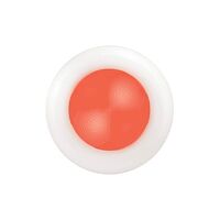 LED Interior Cabin Coloured Lights Round with White and Chrome Trim 12V