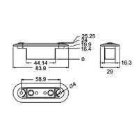 LED Oblong Shape Courtesy Lights 12v