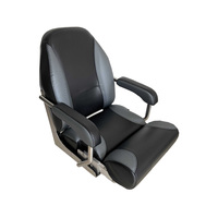 Mojo Deluxe Flip-Up Helm Boat Seat Off-White