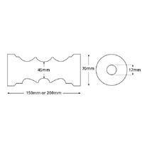 Self Centering Rollers Soft Red Polyurethane