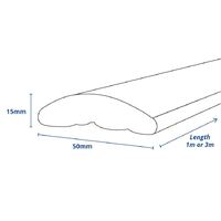 Boat Trailer Skid 57x15mm x 1.5m or 3m Plain