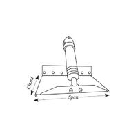 Bennett Marine Trim Plane Assembly with Trailing Edge