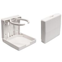 Folding Plastic Drink Holder with Adjustable Spring Loaded Arms