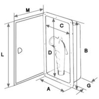Recess Storage Box with Hinged Door