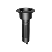 Beerocket Rod and Cup Holder with Round Head Black Plastic