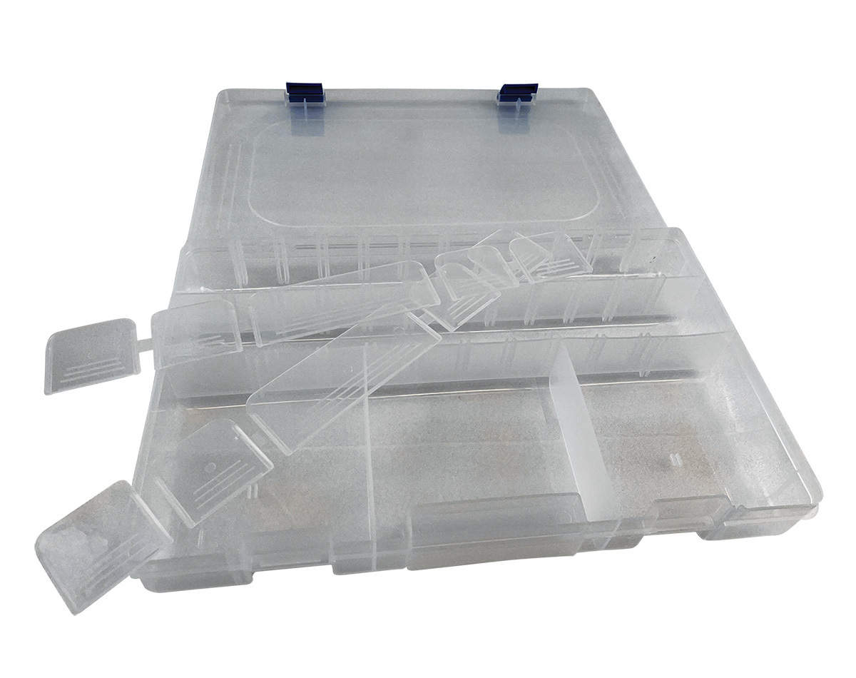 Tackle box compartments with dividers