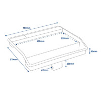Bait Board Heavy Duty Small 450x370mm Rail Mount