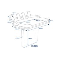 Bait Board Stainless Steel Frame with 4 Rod Holders